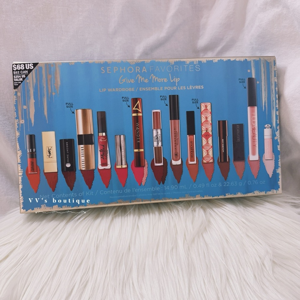BNIB Sephora Favorites Give Me More Lip Gift Set Dior Bobbie Brown Hourglass YSL